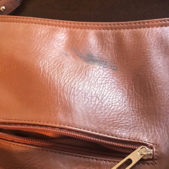 Tan/brown faux leather handbag - Picture 4 of 4